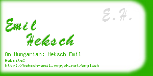 emil heksch business card